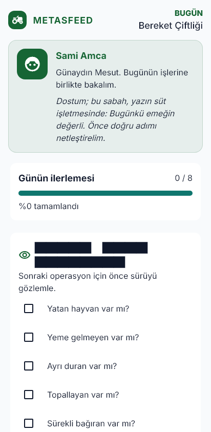 Saha kontrolü: Adım adım günlük görev akışı